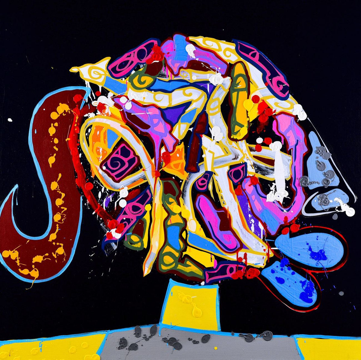 « La femme qui a toujours raison », œuvre de JonOne — Galerie Bonnet-Abelin, Lyon