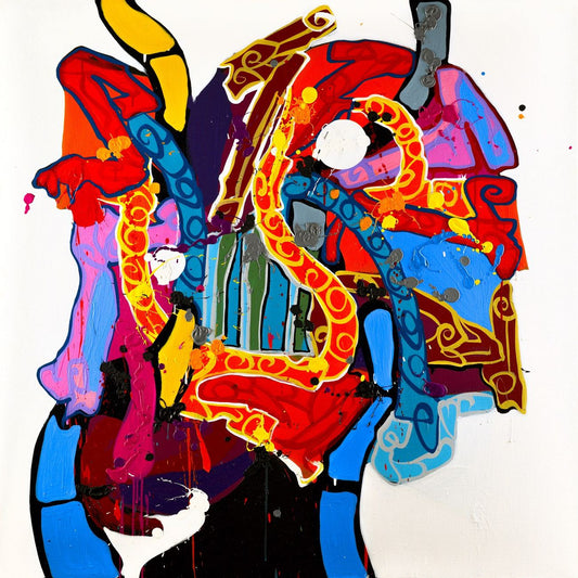 « Le Couple », œuvre de JonOne — Galerie Bonnet-Abelin, Lyon