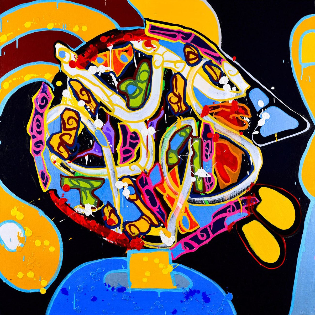 « Pussy Whipped », œuvre de JonOne — Galerie Bonnet-Abelin, Lyon