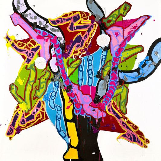 « Solitude, l’homme seul », œuvre de JonOne — Galerie Bonnet-Abelin, Lyon